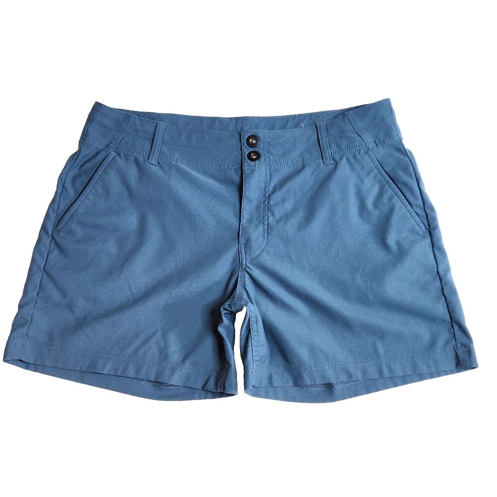 Prana Olivia Hiking Shorts 14 Slate Blue Technical Outdoor Performance Stretch